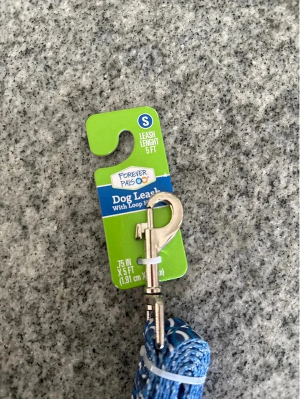 Forever pals dog leash 5 ft size small blue NWT